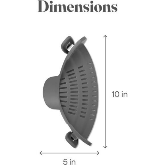 Kitchen Gizmo Snap N Strain Silicone Clip On Pasta Strainer for Pots and Pans - Picture 4 of 7
